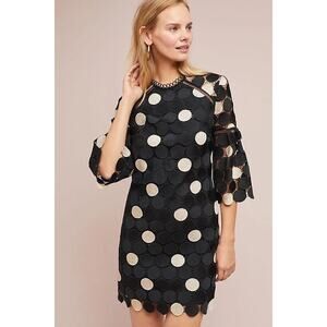 NWT Shoshanna 'Broome' Polka Dot Belle Sheer Sleeve Mini Dress Size 4